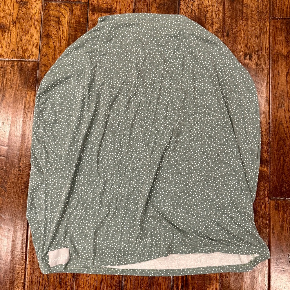 Copper Pearl Green Polka Dot Stroller Cover